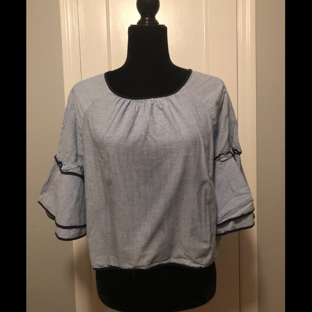 Zara 3/4 sleeve crop top
